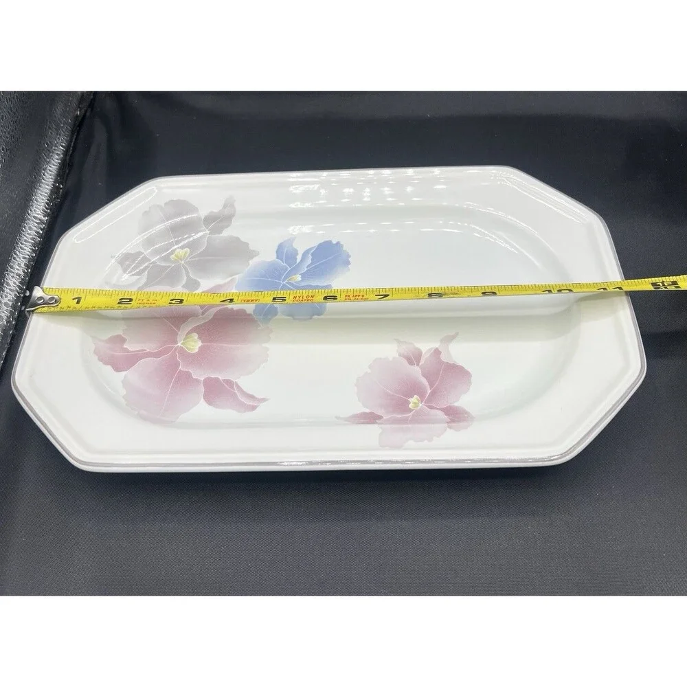 Mikasa Continental Beau Monde F3007 Octagonal Serving Platter 11.5” Orchid Japan